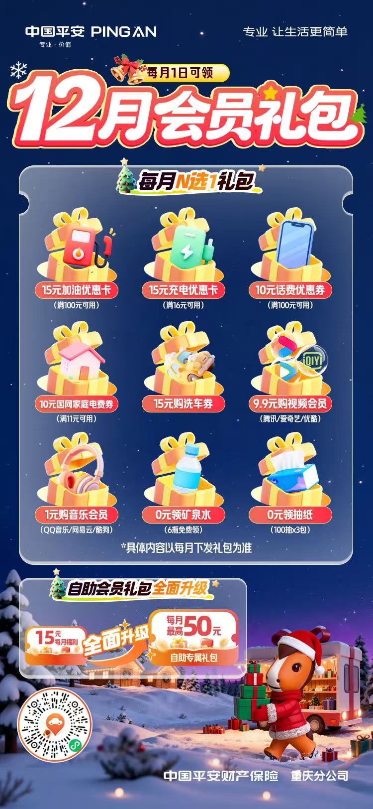 平安【好車主12月會(huì)員禮包】